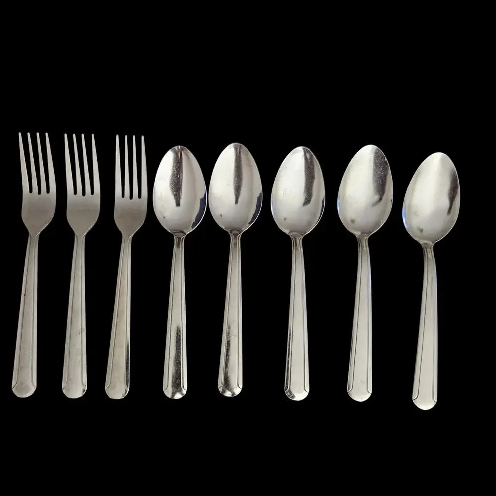 Farberware Stainless Steel Flatware 8 Piece Fork Spoon Set China